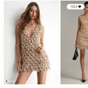 Anthropologie textured mini dress